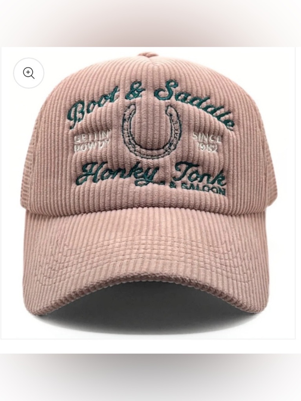 Worn West by Anthropologie Boot & Saddle Honky Tonk Corduroy Trucker Hat, O/S